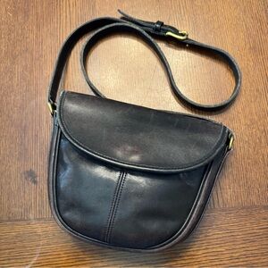 Vintage Coach 4100 Paris Bag Black Magnetic Snap Flap Small 90s